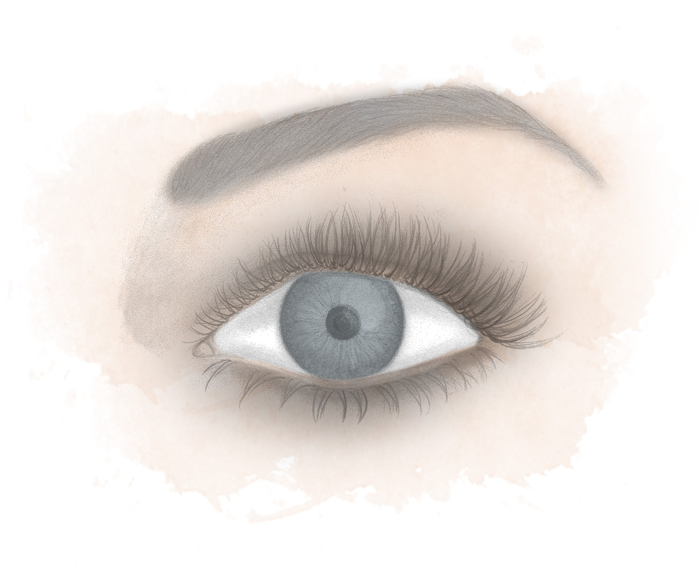 a beautiful sketch of an eye